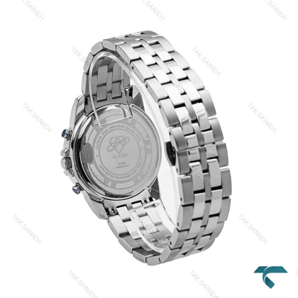 ساعت مچی الکسا پریمیر A0103 مردانه نقره ای صفحه سفید Alexa-6149-G