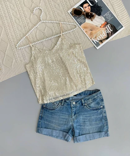 تاپ پولکی آستردار کد 3854