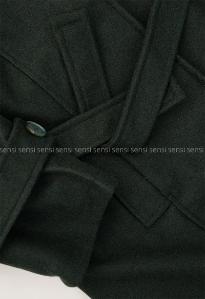 پالتو فوتر 2دکمه یقه ایستاده آستر دار@ کد1004814