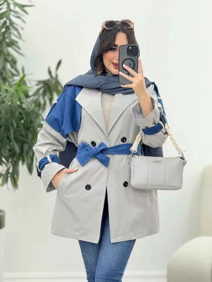 بارانی ژیله ترکیبی سرشانه پاگن