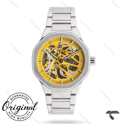 ساعت کرست مردانه 6331-1 اتوماتیک صفحه زرد Crest-11023-G