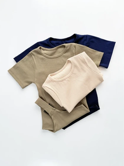 بادی کبریتی آستین نصفه یقه گرد