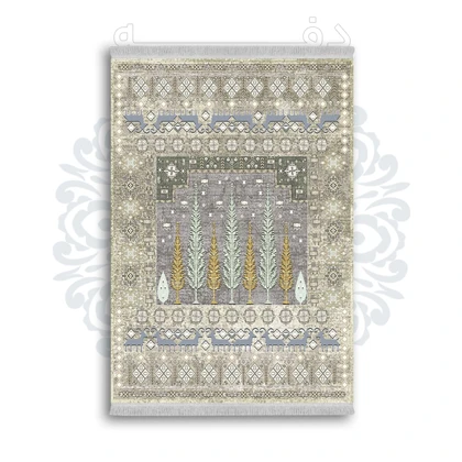 *جدید* فرشینه از جنس پارچه شانل مخمل ترک طرح فانتزی برند دفه کد 839