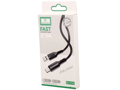 کابل فست شارژ یو اس بی به تایپ سی 2.4 آمپر یک متری ارلدام Earldom EC-171C USB-C Cable