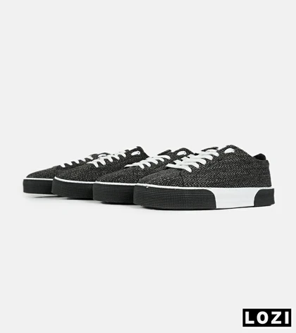 کفش کتانی مردانه مشکی سفید PULL & BEAR