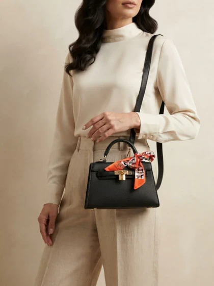 کیف HERMES وارداتی مشکی هرمس ترند مد