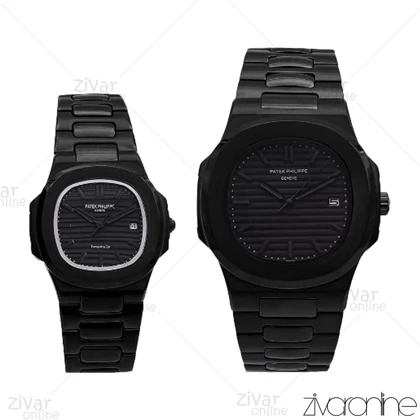 ست ساعت پتک فیلیپ ناتیلوس مشکی 106037