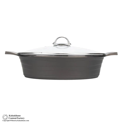 سرویس قابلمه چدن تاپ تفلون مدل آلفا کلاسیک 8 پارچه