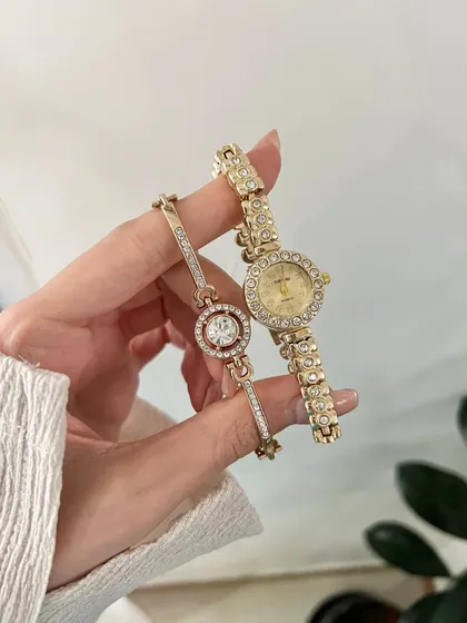 ست ساعت و دستبند جواهری