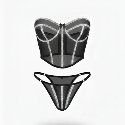 ست فانتزی نیم‌تنه فنر دار و شورت آرینا 260