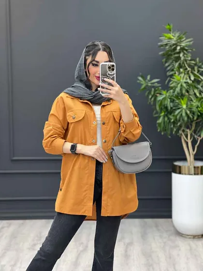 مانتو لینن جیب نما بغل سه دکمه