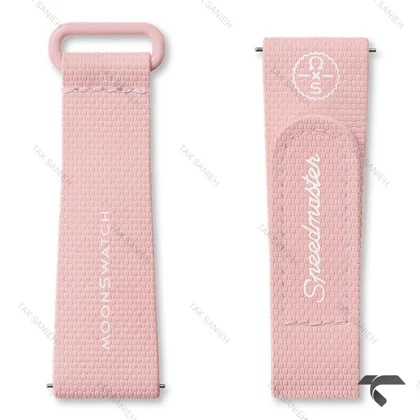 بند رابر امگا سواچ ماموریت به ونوس یا زهره صورتی سفید Swatch-Strap-10736-U
