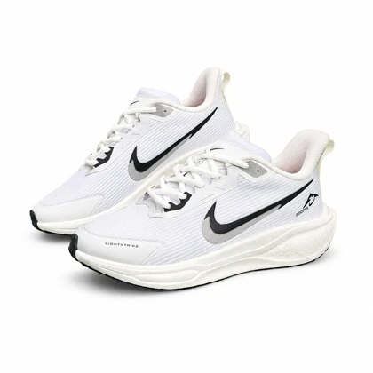 کتانی زیره بست مردانه مدل رانینگ نایکی سفید نایک مشکی NIKE