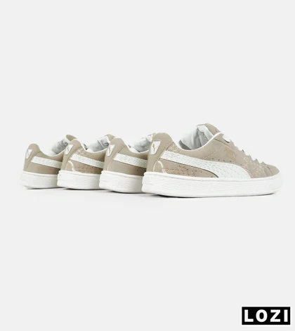 کفش کتانی ورزشی کرم مردانه و زنانه PUMA suede XL مدل 7477