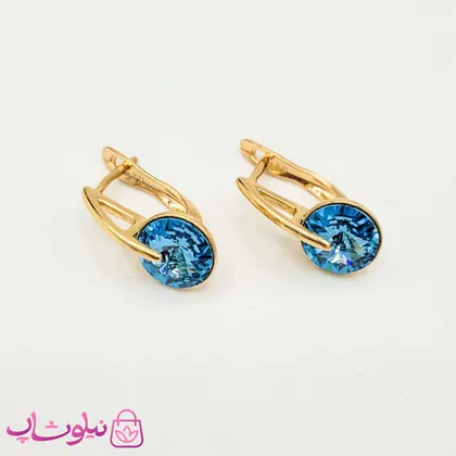 گوشواره سواروسکی ژوپینگ آبی روشن