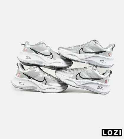 کفش کتانی مردانه و زنانه طوسی سفید NIKE zoom x smiley