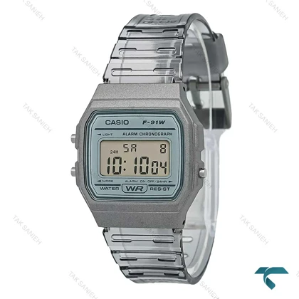 ساعت کاسیو F-91W نوستالژی سفید شیشه ای Casio-7647-U