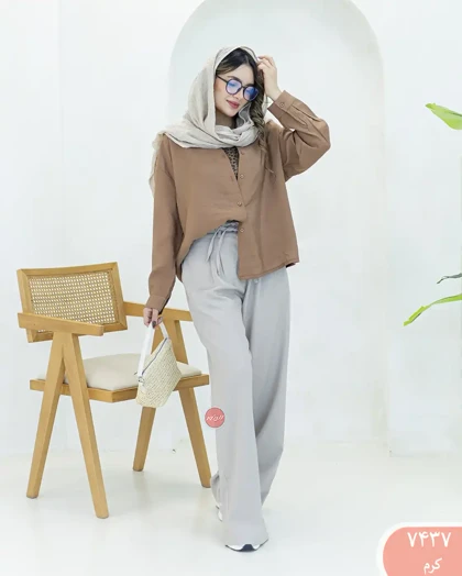 شلوار فول بگ بندی 7437
