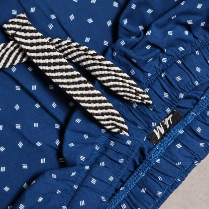 ست تاپ و شلوارک نخی آبی نفتی برند H&M مدل میکرو دش سایز S کد 3416