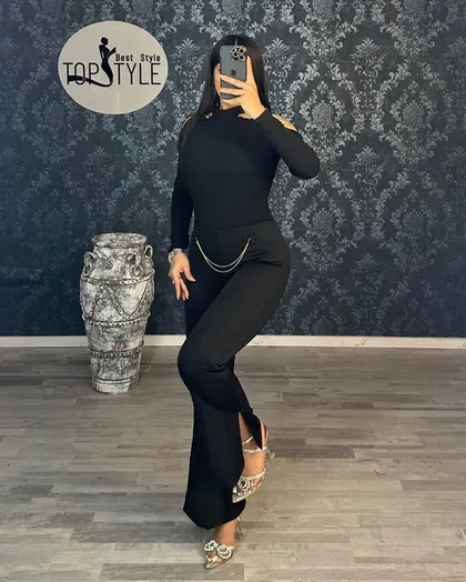شلوار لمه بغل چاک‌دار کد : 8156