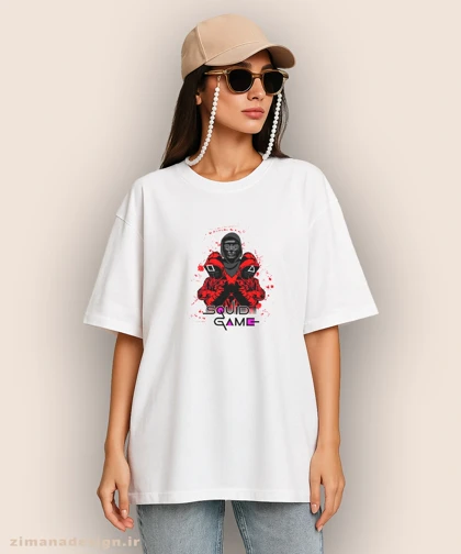 تیشرت لش مردانه و زنانه طرح اسکویید گیم کد 881