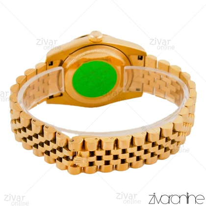 ساعت رولکس دیت جاست مردانه صفحه سفید ایندکس نگین‌دار 104450