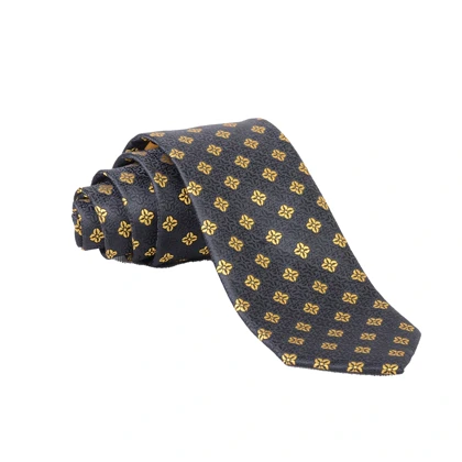 ست کراوات و پوشت مشکی و زرد 98103