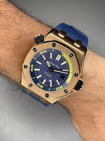 ساعت مچی اودمار پیگه افشور قاب رزگلد صفحه سرمه ای Audemars Piguet Offshore