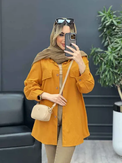 مانتو جیب نما بغل زیپ