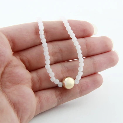 گردنبند دخترانه مدل مرواریدی گوی دار