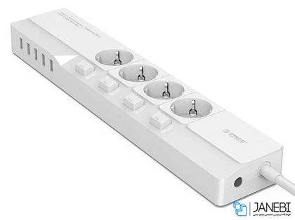 چند راهی 4 سوکت و 5 یو اس بی اوریکو Orico 4 AC with 5 USB Charging Port OSJ-4A5U-EU