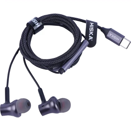 هندزفری سیمی تایپ سی هیسکا HISKA مدل HK-739C با میکروفون
