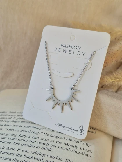 گردنبند خورشید نیمه استیل