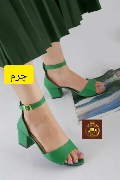 صندل پاشنه‌دار مجلسی زنانه کمربندی
