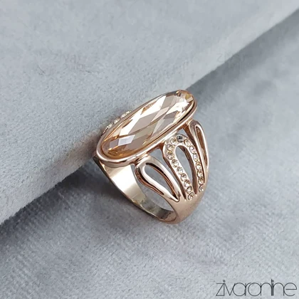 انگشتر زنانه نگین‌دار وینویز رزگلد 30110