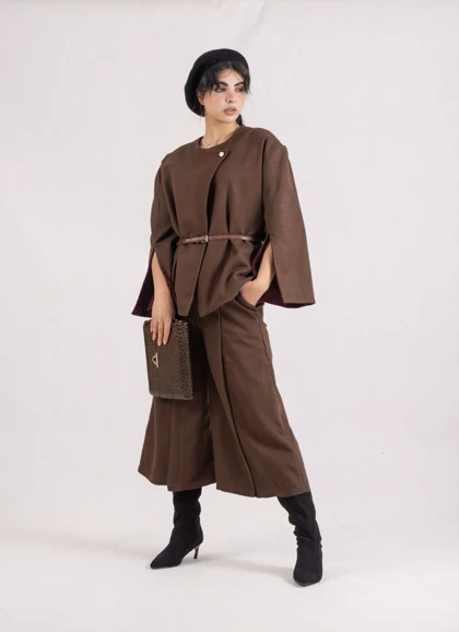 ست کت شلوار دو رو chocolate cherry