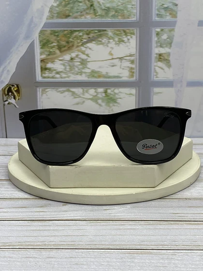 عینک آفتابی پرسول P6808 فریم کائوچو قهوه‌ای و عدسی پلی‌کربنات UV400 پلاریزه