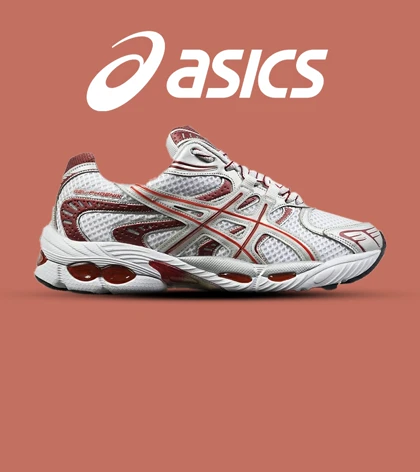 کفش کتانی مردانه و زنانه سفید قرمز ASICS Gel-Phoenix مدل 8538