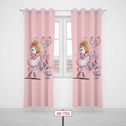 پرده پانچی اتاق کودک برند مینوریا کیدز طرح دخترانه کد p-278