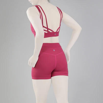 ست نیم‌تنه و کشاله بند ورزشی زنانه لولولمون مدل 5665 صورتی