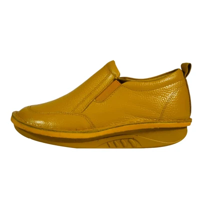 کفش زنانه چرمیران زرد فلوتر PW1231