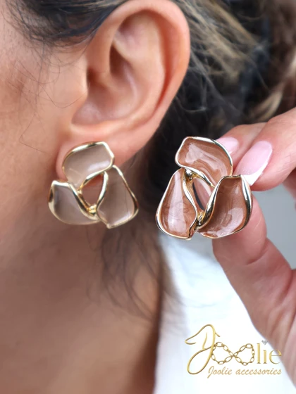 گوشواره استیل – میناکاری مدل گیلاوا کد E1245