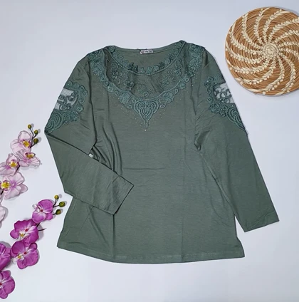 شومیز گیپوردار مدل دلسا کد 50274