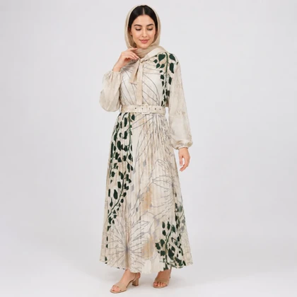 پیراهن ساحلی زنانه دامن پلیسه