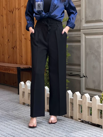 شلوار بگ پارچه ای گاباردین