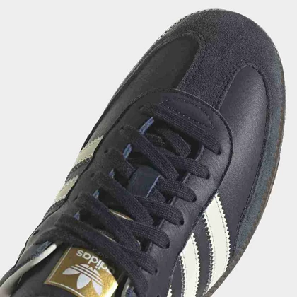 کفش کتانی سامبا سفید سرمه ای samba adidas کد 275977