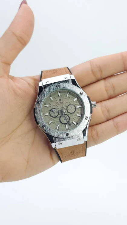 ساعت مچی مردانه هابلوت Hublot با سبک 3موتوره و موتور کوارتز ژاپن