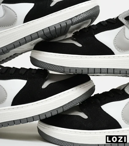 کفش کتانی مردانه طوسی مشکی سفید نایک NIKE SB