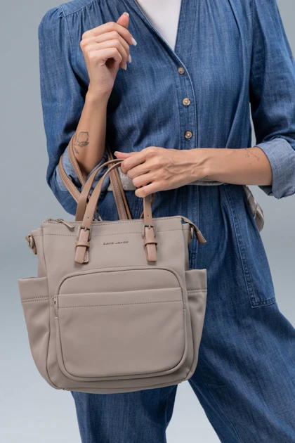کیف دستی زنانه چرم مصنوعی دسته دار دیوید جونز DAVIDJONES