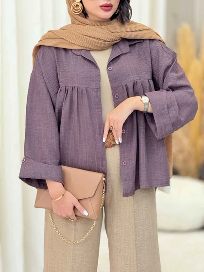 مانتو چین‌دار نیارا